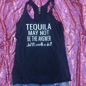 Medium Blue Grey Tequila Tank Top